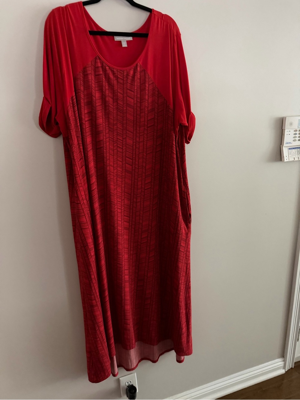 Orangey/Red Patterned Women’s Maxi Dress